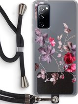 Case Company® - Samsung Galaxy S20 FE / S20 FE 5G hoesje met Koord - Mooie bloemen - Telefoonhoesje met Zwart Koord - Bescherming aan alle Kanten en Over de Schermrand