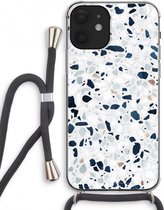 Case Company® - iPhone 12 mini hoesje met Koord - Terrazzo N°1 - Telefoonhoesje met Zwart Koord - Extra Bescherming aan alle Kanten en Over de Schermrand