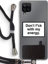 Case Company® - Samsung Galaxy A12 hoesje met Koord - My energy - Telefoonhoesje met Zwart Koord - Bescherming aan alle Kanten en Over de Schermrand