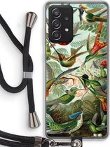 Case Company® - Samsung Galaxy A52 hoesje met Koord - Haeckel Trochilidae - Telefoonhoesje met Zwart Koord - Bescherming aan alle Kanten en Over de Schermrand