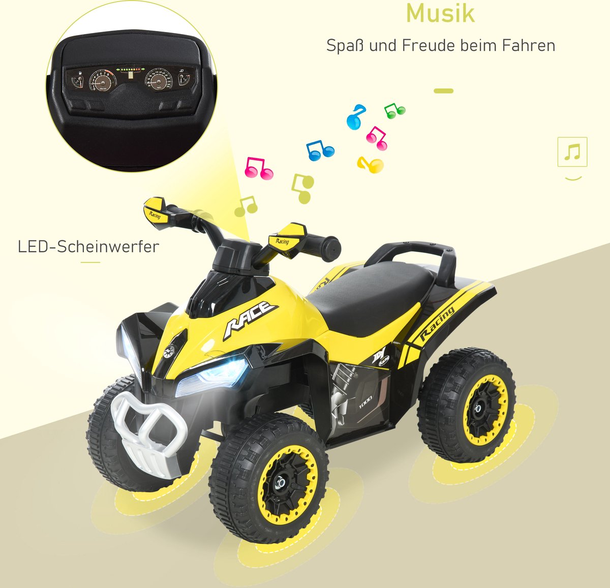 HOMCOM KINDER-RADLADER Kinderbagger Tretauto für 3-jährige Kinder mit Pedalen Gelb jetzt nur online