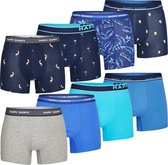 Happy Shorts Boxershorts Heren Multipack Met Print 8-Pack - Maat L