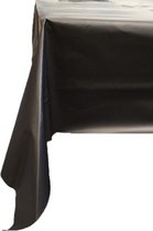 Tafellaken/tafelkleed in het zwart in formaat 138 x 220 cm herbruikbaar van papier met plastic laagje