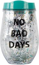 beker No bad days 6 x 12 cm PVC groen