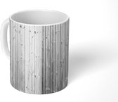 Mok - Plank - Wit - Grijs - Patronen - Mokken - 350 ML - Beker - Uitdeelcadeautjes