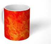 Mok - Verf - Oranje - Abstract - Patronen - Mokken - 350 ML - Beker - Uitdeelcadeautjes