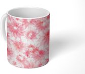 Mok - Roze - Wit - Tie dye - Patronen - Mokken - 350 ML - Beker - Uitdeelcadeautjes
