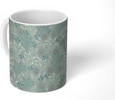 Mok - Patronen - Bladeren - Planten - Groen - Mokken - 350 ML - Beker - Uitdeelcadeautjes