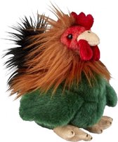 Pluche kip/haan knuffel 18 cm speelgoed- Kippen/hanen boerderijdieren knuffels - Speelgoed voor kind