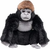 Pluche knuffel gorilla aap 18 cm - Dieren speelgoed knuffels