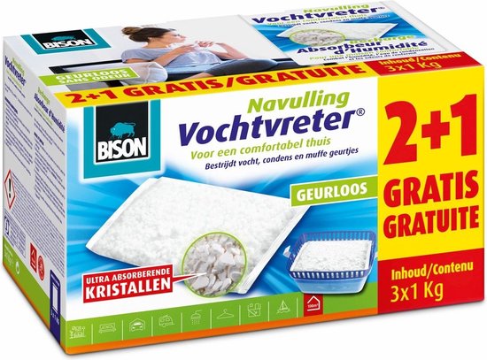 thumbnail: HUMYDRY 2 Magnetische Vochtvreters + 2 Navullingen 1kg - Voor Ruimtes Tot 35 M²