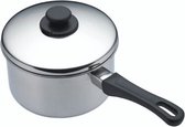 steelpan 2 liter 18 cm RVS zilver