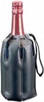 fleskoeler met trekkoord 21 cm PVC zwart