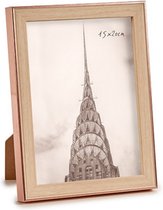 fotolijst 20 x 15 cm glas/hout koper/bruin