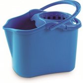 emmer met wringer rechthoek 13,5 liter 37 x 28 cm blauw