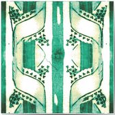 muursticker Franse Quote 15 cm pvc groen 24 stuks