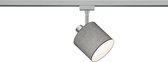 LED Railverlichting - Track Spot - Nitron Dual Torry - 2 Fase - E14 Fitting - Rond - Mat Grijs - Textiel