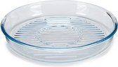 ovenschaal grill 32 x 5 cm glas transparant