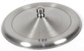pannendeksel 8 cm RVS zilver