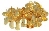 punaises 1 cm staal goud 100 stuks