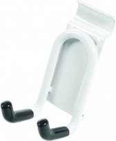 dubbele ophanghaak kort Walltech 6 cm staal wit