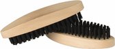 schoenpoetsborstel 12,5 cm hout bruin 2-delig
