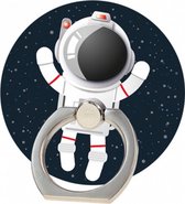 telefoonring astronaut junior 4.5 x 3.2 cm metaal zilver