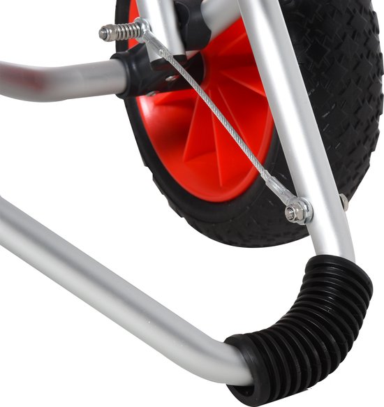 HOMCOM Kayak remorque aluminium bateau remorque pliable peu encombrant PU pneus argent 75 kg A32-011
