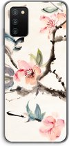 Case Company® - Samsung Galaxy A03S hoesje - Japanse bloemen - Soft Cover Telefoonhoesje - Bescherming aan alle Kanten en Schermrand