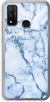 Case Company® - Huawei P Smart (2020) hoesje - Blauw marmer - Soft Cover Telefoonhoesje - Bescherming aan alle Kanten en Schermrand