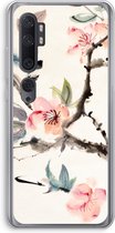 Case Company® - Xiaomi Mi Note 10 Pro hoesje - Japanse bloemen - Soft Cover Telefoonhoesje - Bescherming aan alle Kanten en Schermrand