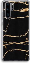 Case Company® - Huawei P30 Pro hoesje - Gouden marmer - Soft Cover Telefoonhoesje - Bescherming aan alle Kanten en Schermrand