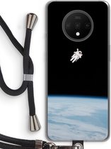 Case Company® - OnePlus 7T hoesje met Koord - Alone in Space - Telefoonhoesje met Zwart Koord - Bescherming aan alle Kanten en Over de Schermrand