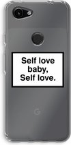 Case Company® - Google Pixel 3a hoesje - Self love - Soft Cover Telefoonhoesje - Bescherming aan alle Kanten en Schermrand