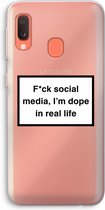 Case Company® - Samsung Galaxy A20e hoesje - I'm dope - Soft Cover Telefoonhoesje - Bescherming aan alle Kanten en Schermrand