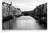 Walljar - Grachten Van Amsterdam - Zwart wit poster