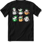 Pinguin Buddy's Kerst T-shirt | Groen | Jongens / Meisjes | Grappige Foute kersttrui Shirt Cadeau | Kindershirt | Leuke Elf, Rendier, Kerstboom en Kerstballen Ontwerpen. Maat 146