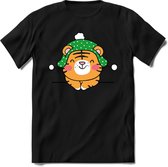 Tijger Buddy Kerst T-shirt | Groen | Jongens / Meisjes | Grappige Foute kersttrui Shirt Cadeau | Kindershirt | Leuke Elf, Rendier, Kerstboom en Kerstballen Ontwerpen. Maat 116