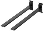 plankdragers Walltech 38,7 cm staal zwart 2 stuks