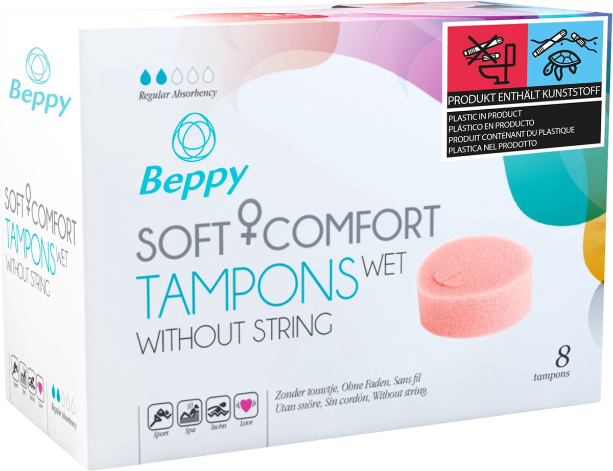 Tampons MOUILLÉS Beppy Soft + Comfort - 8 pièces | bol.com