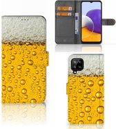 Telefoonhoesje Geschikt voor Samsung Galaxy A22 4G | M22 Flip Cover Valentijn Cadeautje hem Bier