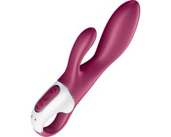 Satisfyer, Bluetooth Rabbit, Heated Affair, 20,5 cm, met app, met warmtefunctie, 2 motoren, gemaakt van siliconen