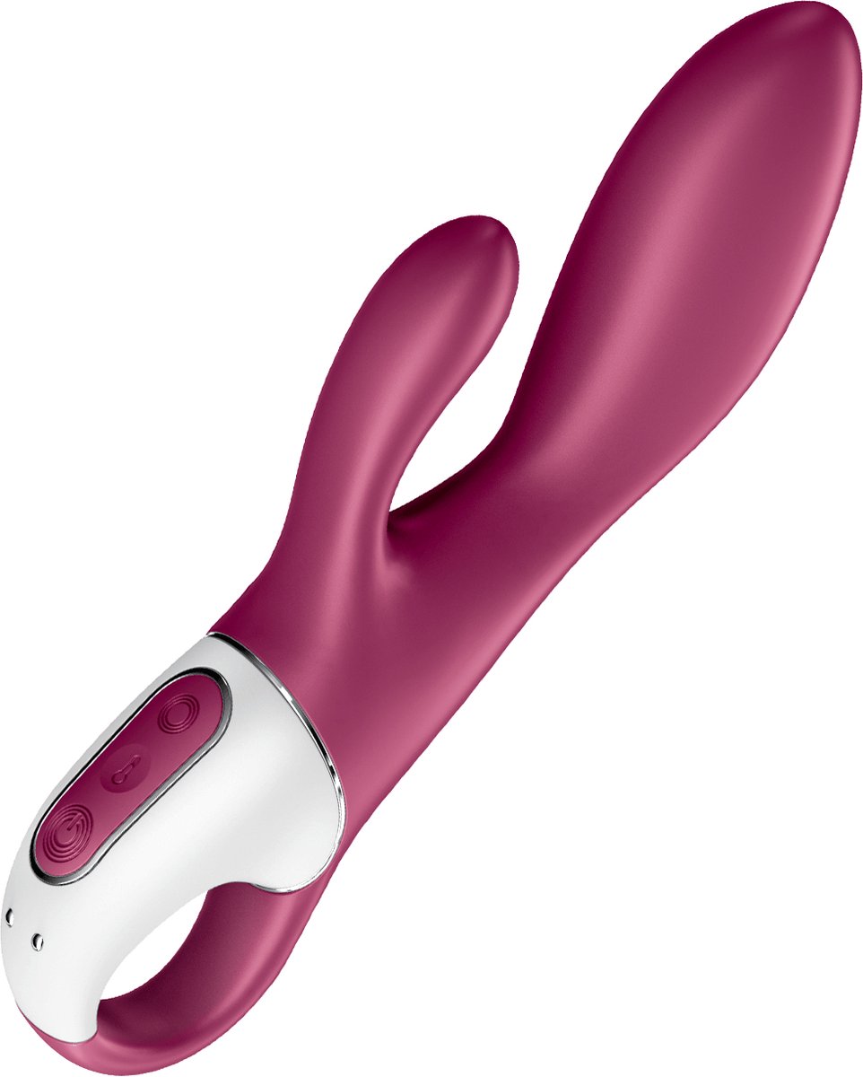 Satisfyer Heated Affair Verwarmde G-spot Vibrator en Rabbit Vibrator met APP control - berry rood