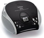 Lenco SCD24 Draagbare Radio CD-Speler Zwart/Zilver