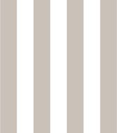 Deauville - Brede Strepen - Vliesbehang - Behang - Muurdecoratie - Beige - 0,53 x 10,05