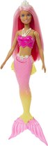 Barbie Dreamtopia Zeemeermin Roze en Geel - Pop