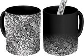 Magische Mok - Foto op Warmte Mokken - Koffiemok - Mandala - Zentangle - Patroon - Magic Mok - Beker - 350 ML - Theemok