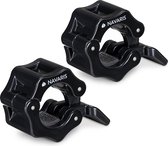 Navaris halterstangsluiters- Lock jaw collar set - 2x barbell sluiting - Halterstangsluiting - Sluitklemmen voor halterstangen