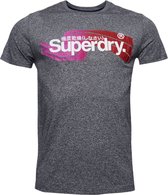 Superdry - Heren T-Shirt - Cali - Slimfit - Grijs Mêlee
