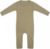 jumpsuit Dots junior katoen groen/zwart maat 56